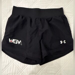 Under armour. Women’s small, black athletic shorts.